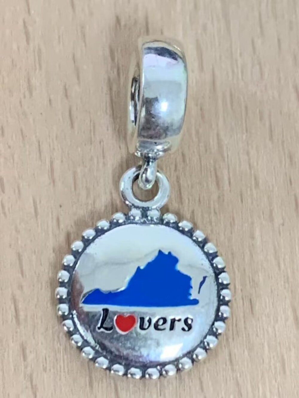 Pandora Virginia Lovers USA Dangle Charm Pendant, S925 Silver Jewelry Bracelets